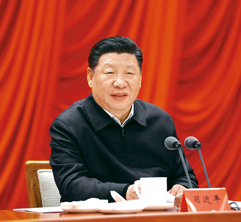 　　2019年1月21日，省部級(jí)主要領(lǐng)導(dǎo)干部堅(jiān)持底線思維著力防范化解重大風(fēng)險(xiǎn)專題研討班在中央黨校開班。中共中央總書記、國家主席、中央軍委主席習(xí)近平在開班式上發(fā)表重要講話。 新華社記者 饒愛民/攝